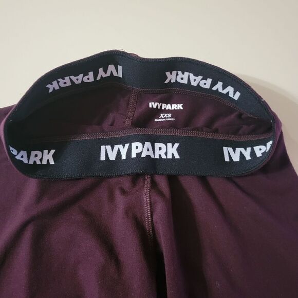 Ivy Park Burgundy Logo Branded Leggings - Picture 4 of 14
